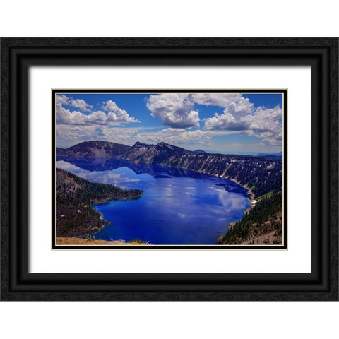 Crater Lake 2 Black Ornate Wood Framed Art Print with Double Matting by Sherrell, Bill