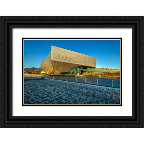 Sunrise At The U.S. Olympic And Paralympic Musuem Black Ornate Wood Framed Art Print with Double Matting by Sherrell, Bill