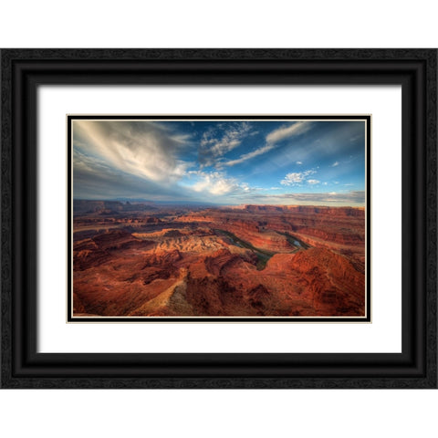 Sunrise Over Dead Horse Canyon 3 Black Ornate Wood Framed Art Print with Double Matting by Sherrell, Bill