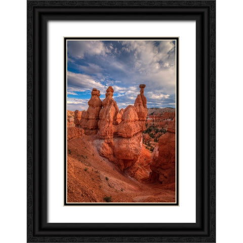 The Guradians Of Bryce canyon Black Ornate Wood Framed Art Print with Double Matting by Sherrell, Bill