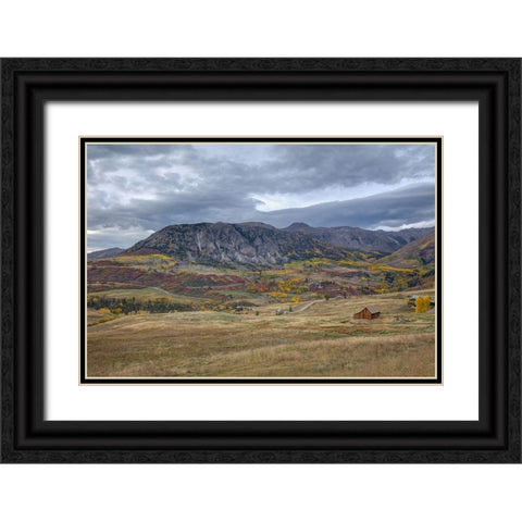 The Valley Of Gold Black Ornate Wood Framed Art Print with Double Matting by Sherrell, Bill