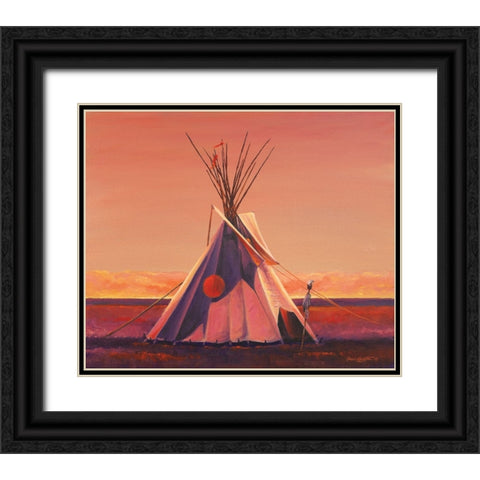 A Quiet Place Black Ornate Wood Framed Art Print with Double Matting by Langton, Bruce