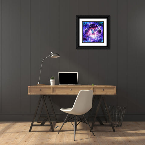 Hummingbird Love Black Ornate Wood Framed Art Print with Double Matting by Gray, Cameron