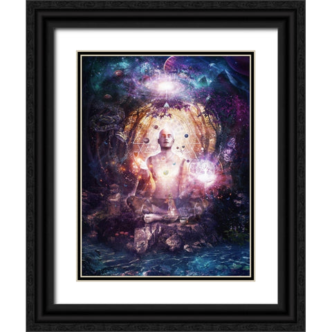 Connected To Source Black Ornate Wood Framed Art Print with Double Matting by Gray, Cameron