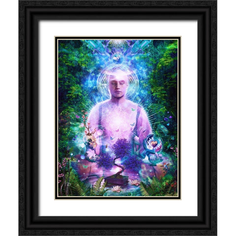 Daily Meditation Black Ornate Wood Framed Art Print with Double Matting by Gray, Cameron