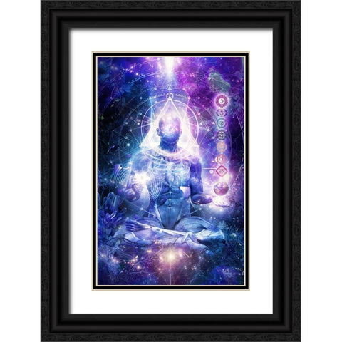 Mind Of Light Black Ornate Wood Framed Art Print with Double Matting by Gray, Cameron
