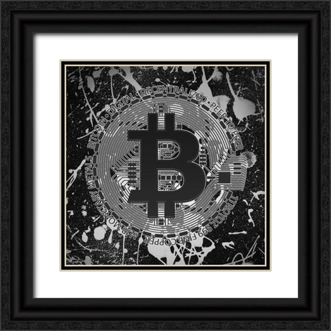 Bitcoin 2 Black Ornate Wood Framed Art Print with Double Matting by Gray, Cameron