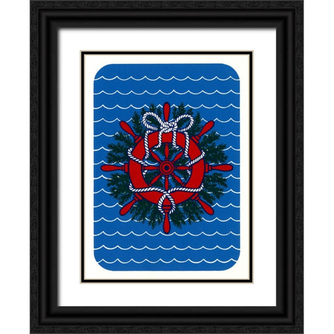 C-384 Black Ornate Wood Framed Art Print with Double Matting by Crockett Collection