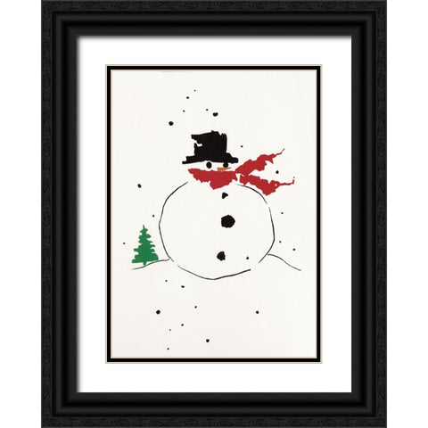 C-614 Black Ornate Wood Framed Art Print with Double Matting by Crockett Collection