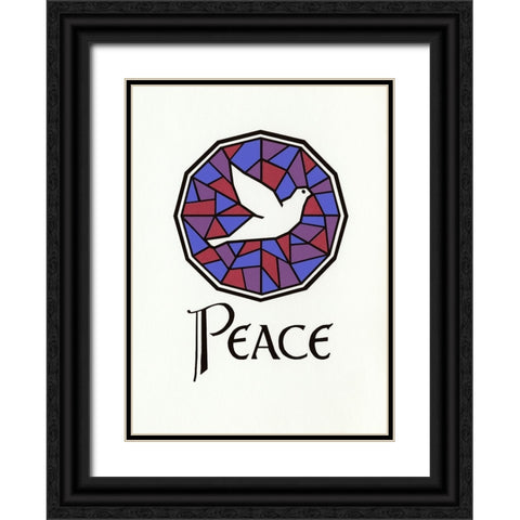 C-0080 Black Ornate Wood Framed Art Print with Double Matting by Crockett Collection