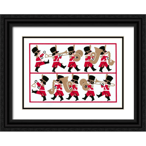 C-0200 Black Ornate Wood Framed Art Print with Double Matting by Crockett Collection