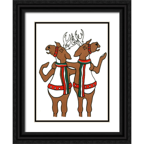 C-1010 Black Ornate Wood Framed Art Print with Double Matting by Crockett Collection