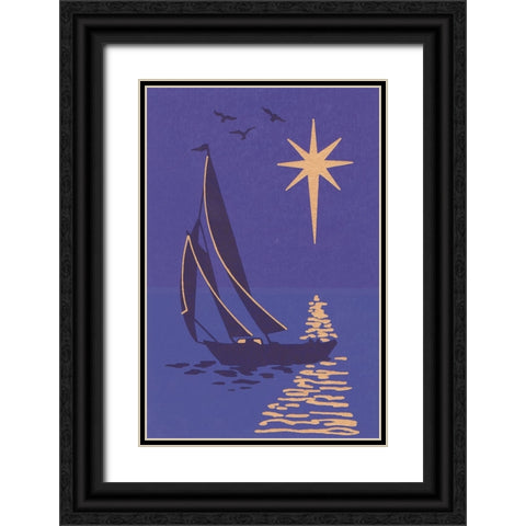 C-8010 Black Ornate Wood Framed Art Print with Double Matting by Crockett Collection