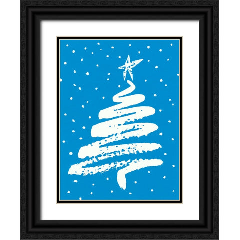 Ca161 Black Ornate Wood Framed Art Print with Double Matting by Crockett Collection