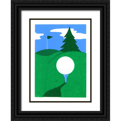 N263 Black Ornate Wood Framed Art Print with Double Matting by Crockett Collection