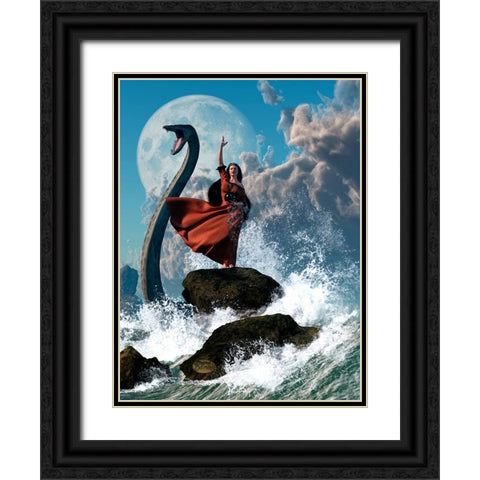 The Sea Witch Black Ornate Wood Framed Art Print with Double Matting by Eskridge, Daniel