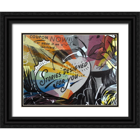 Coupon Stories Black Ornate Wood Framed Art Print with Double Matting by Monteavaro, Dan