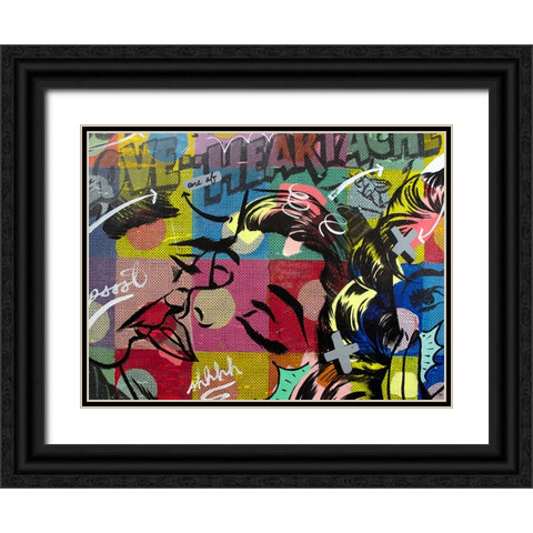 Fearless Heartache Black Ornate Wood Framed Art Print with Double Matting by Monteavaro, Dan