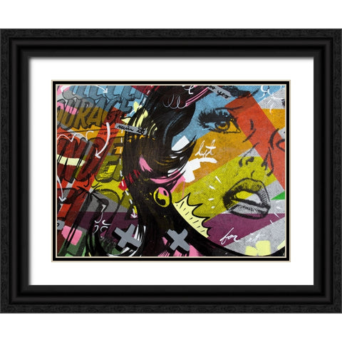 Left of Yes Black Ornate Wood Framed Art Print with Double Matting by Monteavaro, Dan