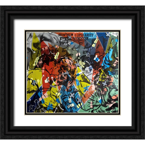 Popularity Everyone is Doing It Black Ornate Wood Framed Art Print with Double Matting by Monteavaro, Dan
