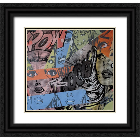 Pow Wow Black Ornate Wood Framed Art Print with Double Matting by Monteavaro, Dan
