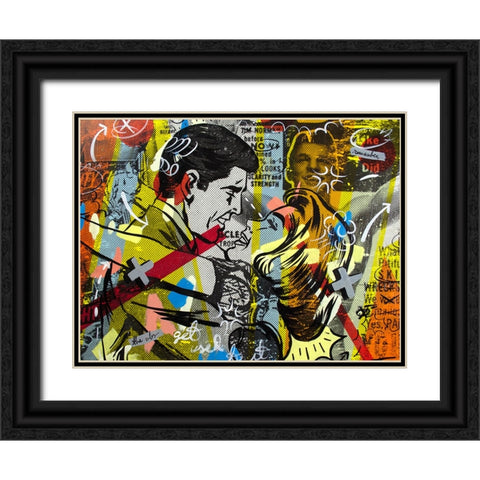 Yes You Black Ornate Wood Framed Art Print with Double Matting by Monteavaro, Dan