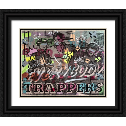 Everybody Trappers Black Ornate Wood Framed Art Print with Double Matting by Monteavaro, Dan