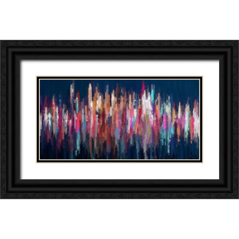 City Lights II Black Ornate Wood Framed Art Print with Double Matting by Manlove, David