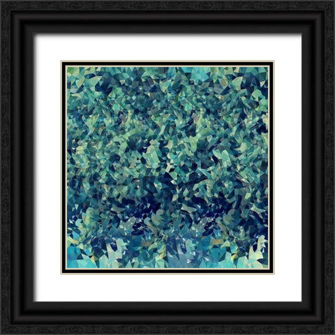 Green Leaves Black Ornate Wood Framed Art Print with Double Matting by Manlove, David