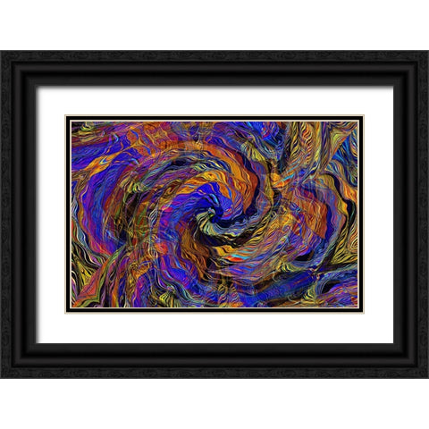 Inter Twine Black Ornate Wood Framed Art Print with Double Matting by Manlove, David