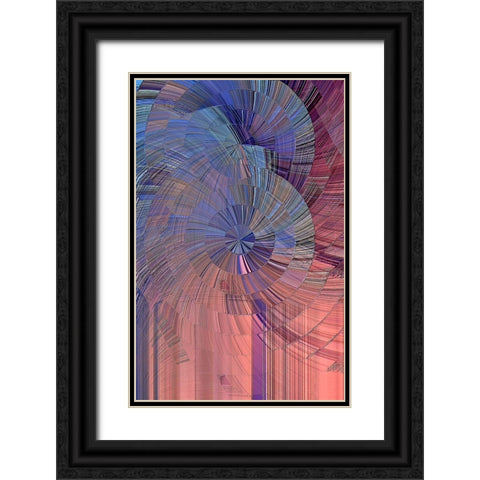 Pink, Blue and Purple Black Ornate Wood Framed Art Print with Double Matting by Manlove, David