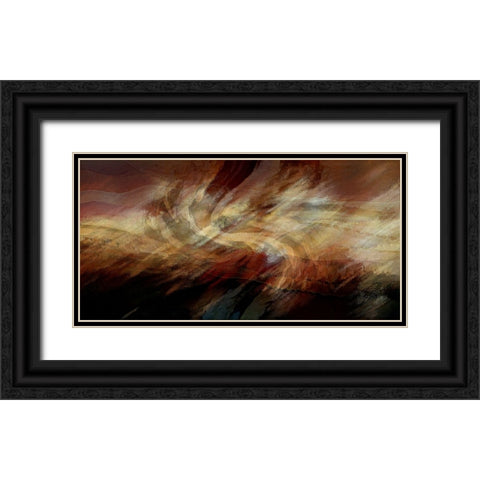 Crimson Fire VI Black Ornate Wood Framed Art Print with Double Matting by Manlove, David