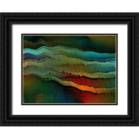 Polar Light Black Ornate Wood Framed Art Print with Double Matting by Manlove, David