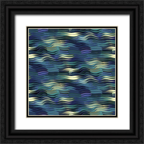 Sea Waves Black Ornate Wood Framed Art Print with Double Matting by Manlove, David