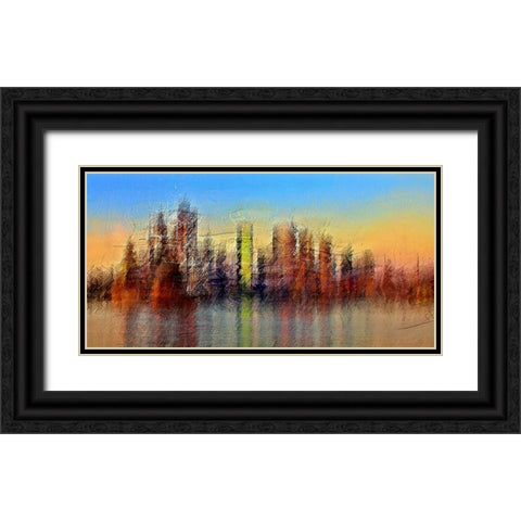 Sydney Black Ornate Wood Framed Art Print with Double Matting by Manlove, David