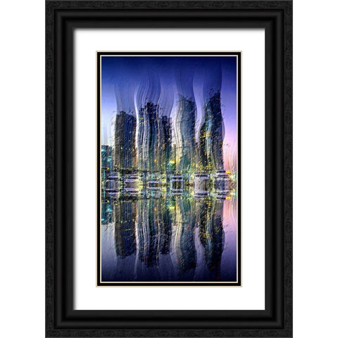 Party at the Marina Black Ornate Wood Framed Art Print with Double Matting by Manlove, David