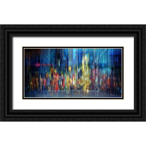 A Blur of Memories Black Ornate Wood Framed Art Print with Double Matting by Manlove, David