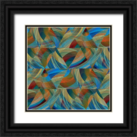 Caribbeanseamless Black Ornate Wood Framed Art Print with Double Matting by Manlove, David