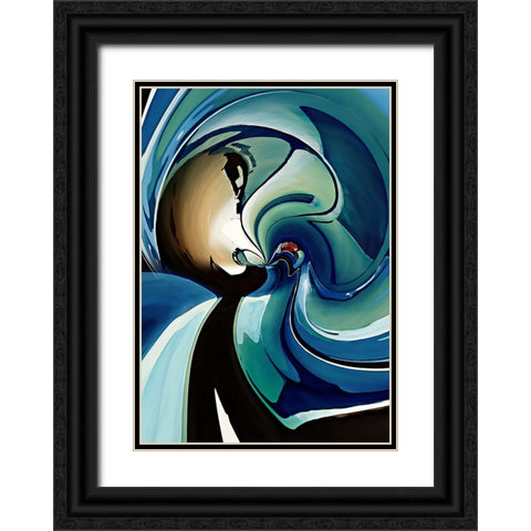 Evening Stroll With Salvador 2 Black Ornate Wood Framed Art Print with Double Matting by Manlove, David