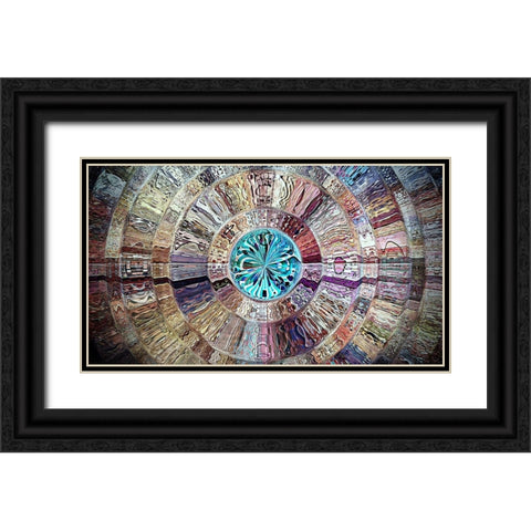Fountain of Life Black Ornate Wood Framed Art Print with Double Matting by Manlove, David