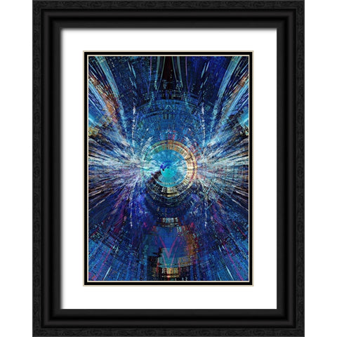 Bowmans Jupiter 2 Black Ornate Wood Framed Art Print with Double Matting by Manlove, David