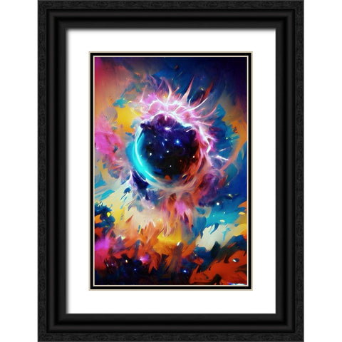 Black Sun Black Ornate Wood Framed Art Print with Double Matting by Manlove, David