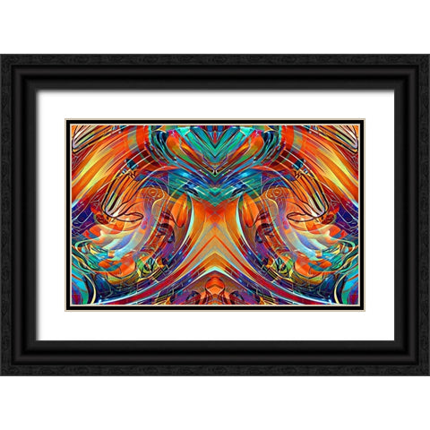 Glass Blower 3 Black Ornate Wood Framed Art Print with Double Matting by Manlove, David