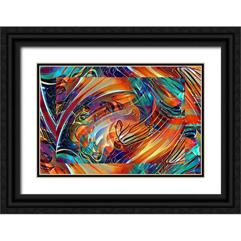 Musical Glass and Musical Glass 3 Black Ornate Wood Framed Art Print with Double Matting by Manlove, David