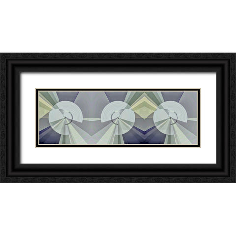 3 Tubes Black Ornate Wood Framed Art Print with Double Matting by Manlove, David