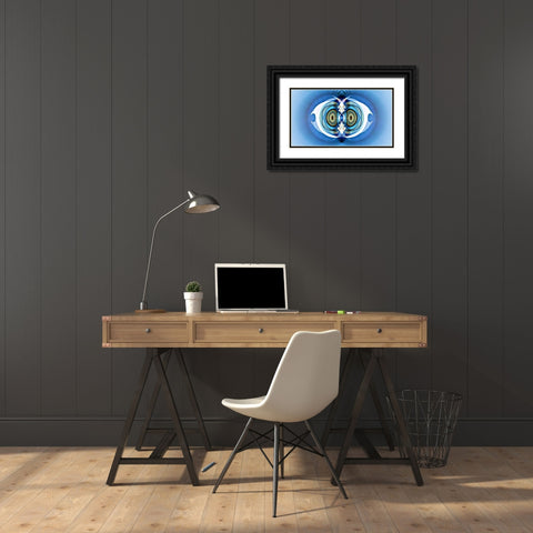 Introspection R Black Ornate Wood Framed Art Print with Double Matting by Manlove, David