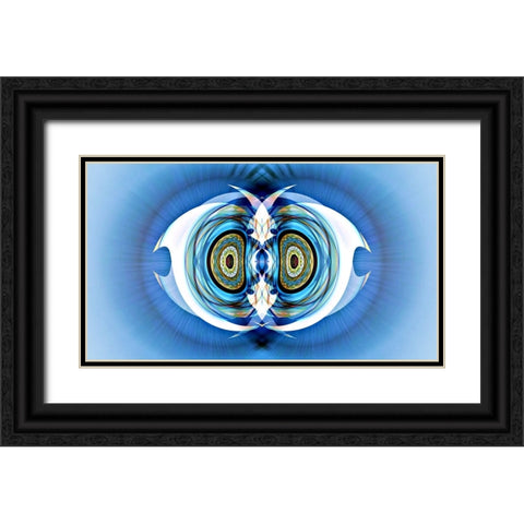 Introspection R Black Ornate Wood Framed Art Print with Double Matting by Manlove, David