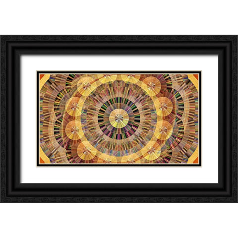 Round Table Revolver Black Ornate Wood Framed Art Print with Double Matting by Manlove, David