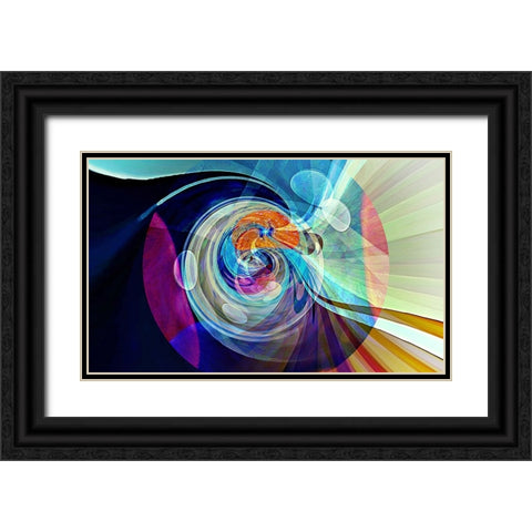 0Z2 Black Ornate Wood Framed Art Print with Double Matting by Manlove, David