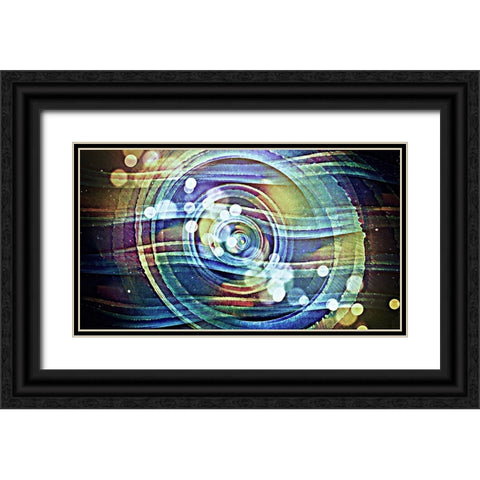 Aurora Oil Nebula 3 Black Ornate Wood Framed Art Print with Double Matting by Manlove, David